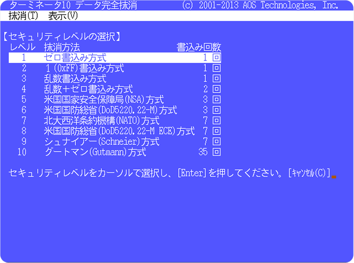 セキュリティレベルイメージ